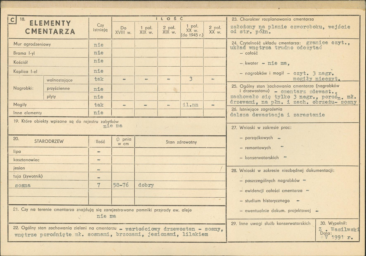 Karta cmentarza, skan nr 2