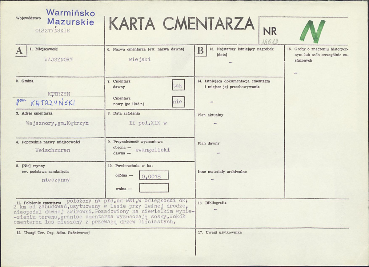 Karta cmentarza, skan nr 1
