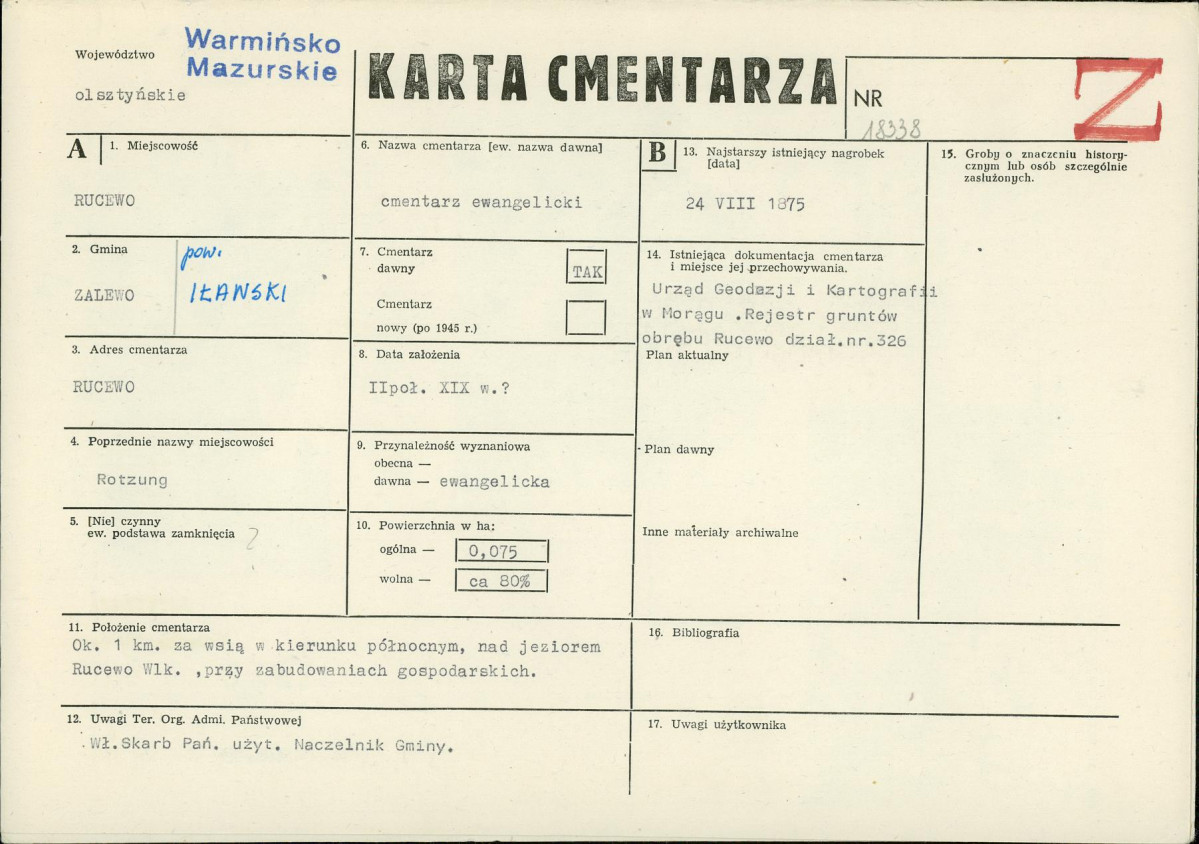 Karta cmentarza, skan nr 1