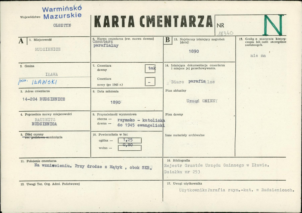 Karta cmentarza, skan nr 1