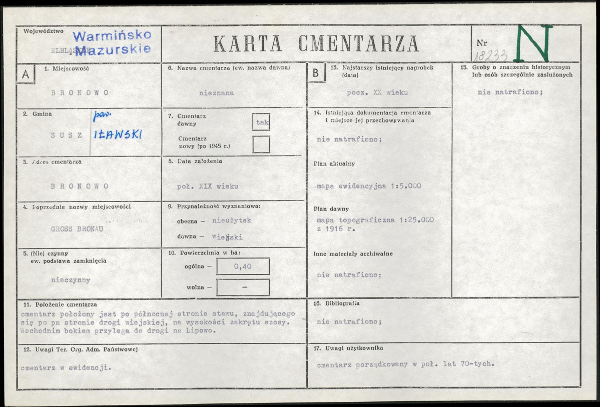 Karta cmentarza, skan nr 1
