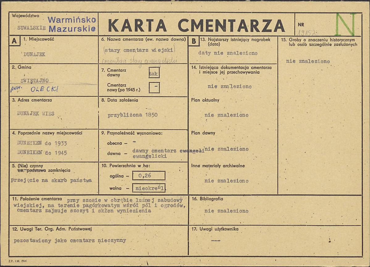 Karta cmentarza, skan nr 1