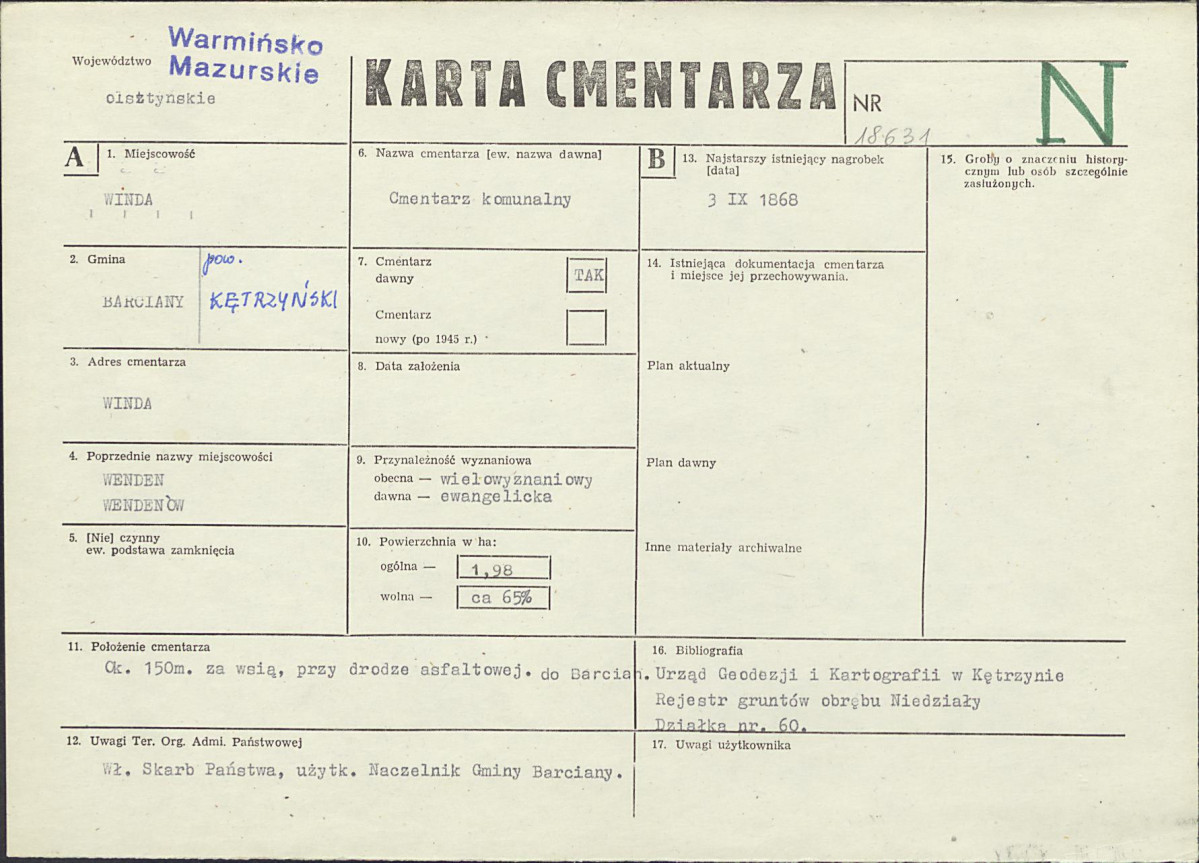 Karta cmentarza, skan nr 1