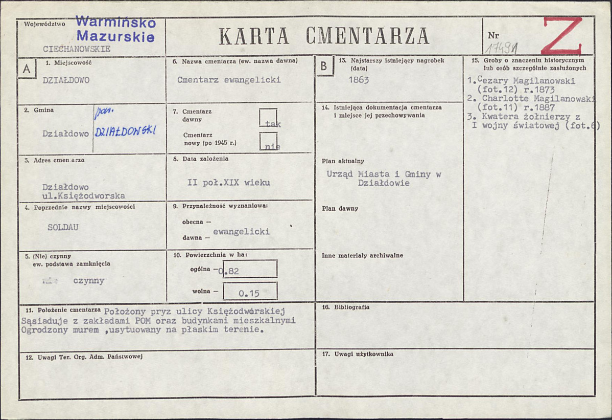 Karta cmentarza, skan nr 1