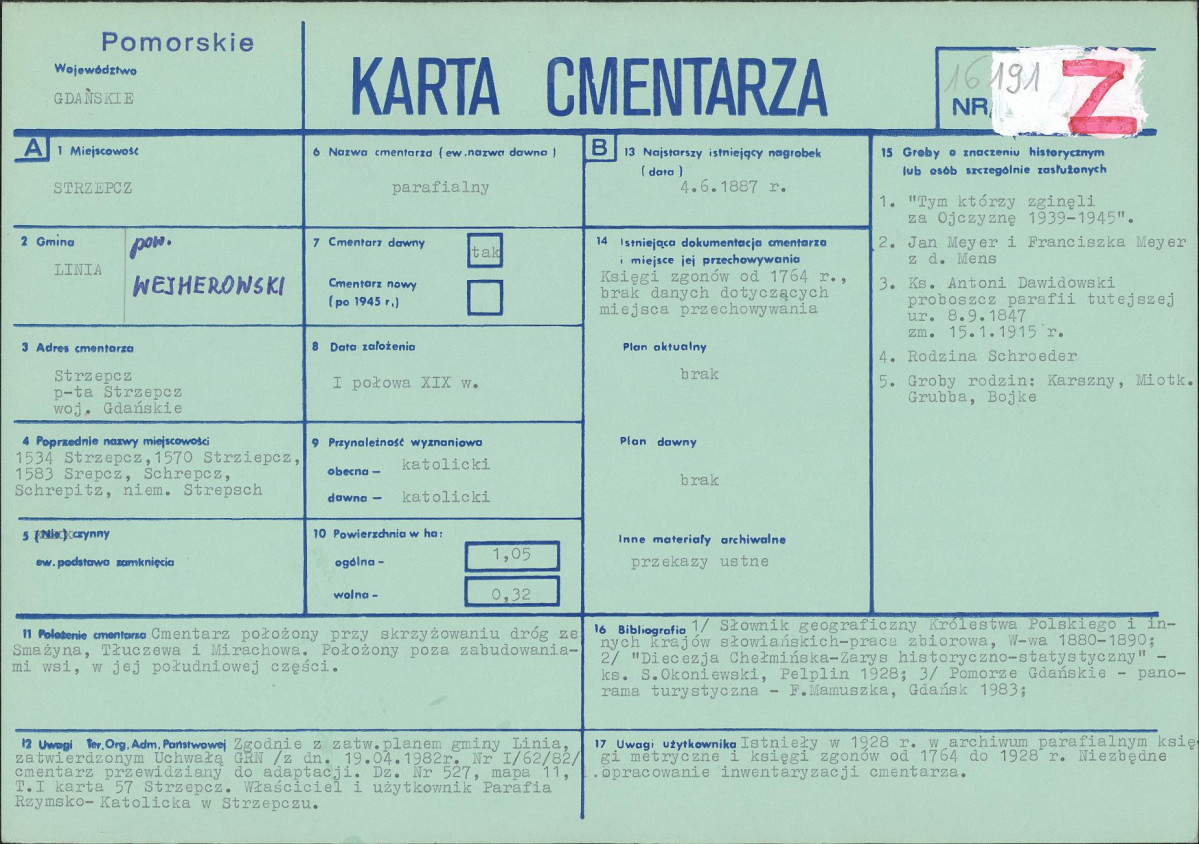 Karta cmentarza, skan nr 1