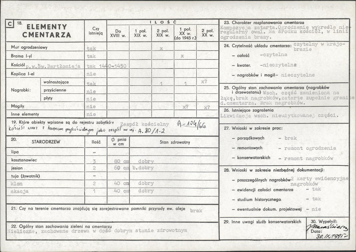 Karta cmentarza, skan nr 2