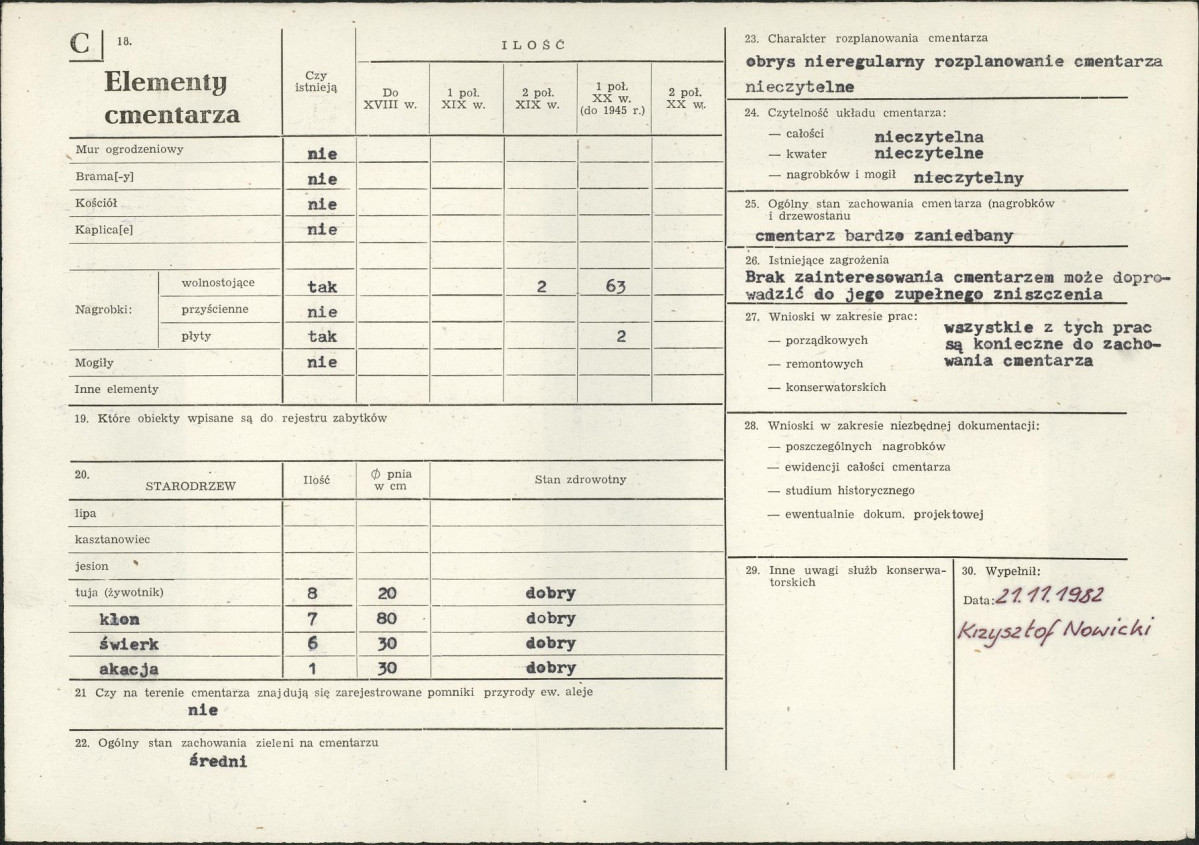 Karta cmentarza, skan nr 2