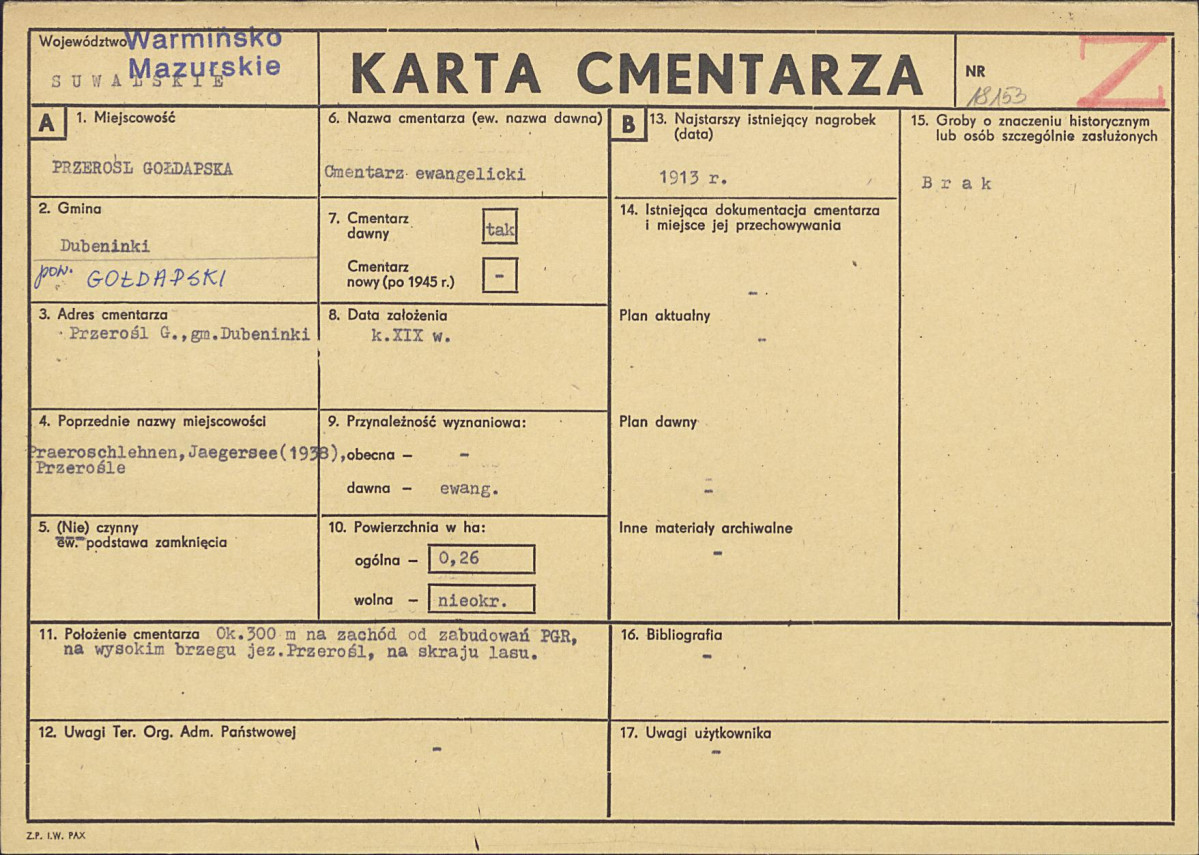 Karta cmentarza, skan nr 1