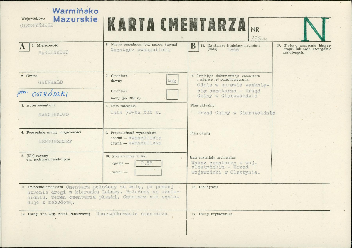 Karta cmentarza, skan nr 1