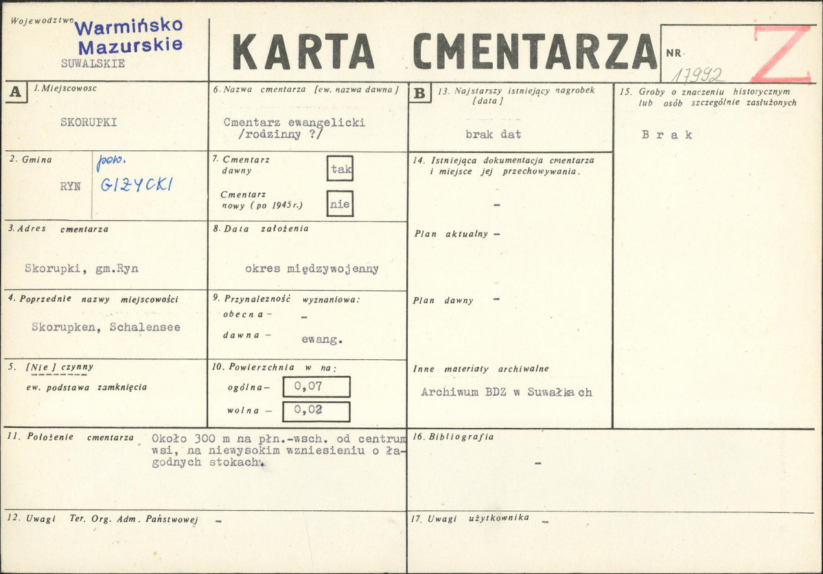 Karta cmentarza, skan nr 1