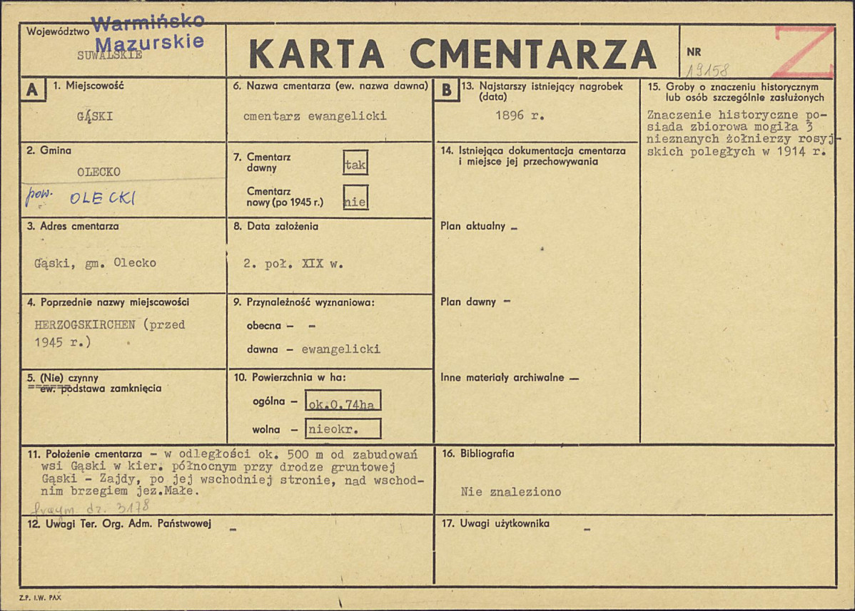Karta cmentarza, skan nr 1