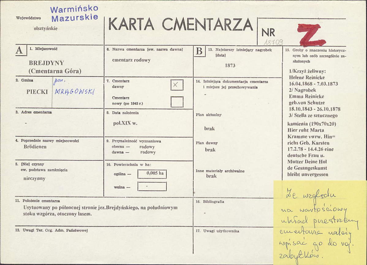Karta cmentarza, skan nr 1