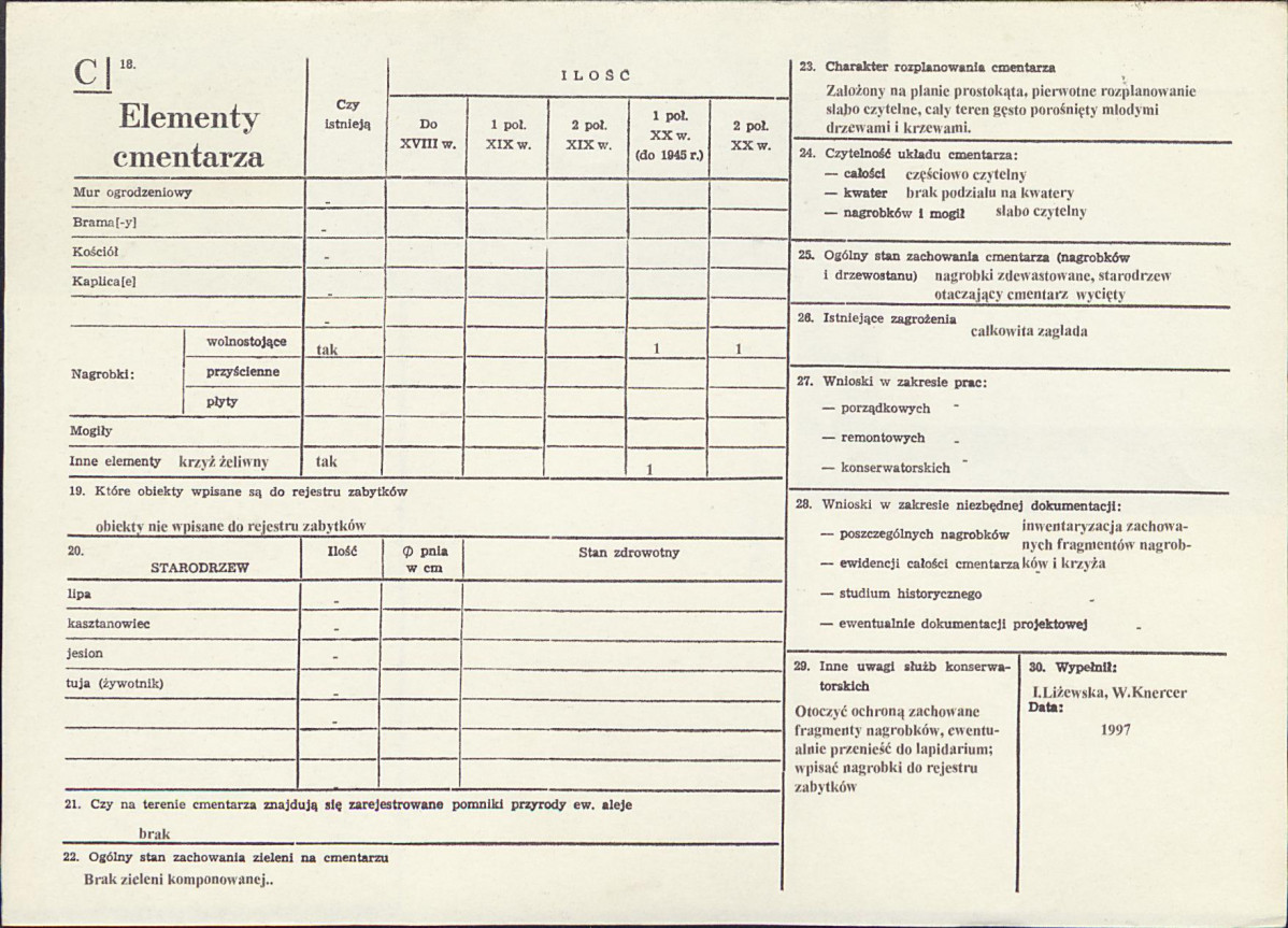Karta cmentarza, skan nr 2