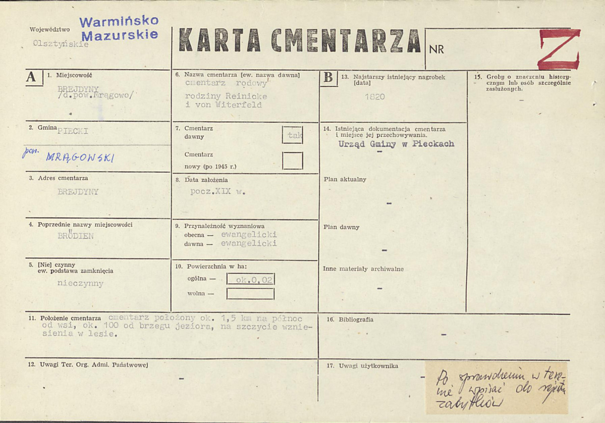 Karta cmentarza, skan nr 1