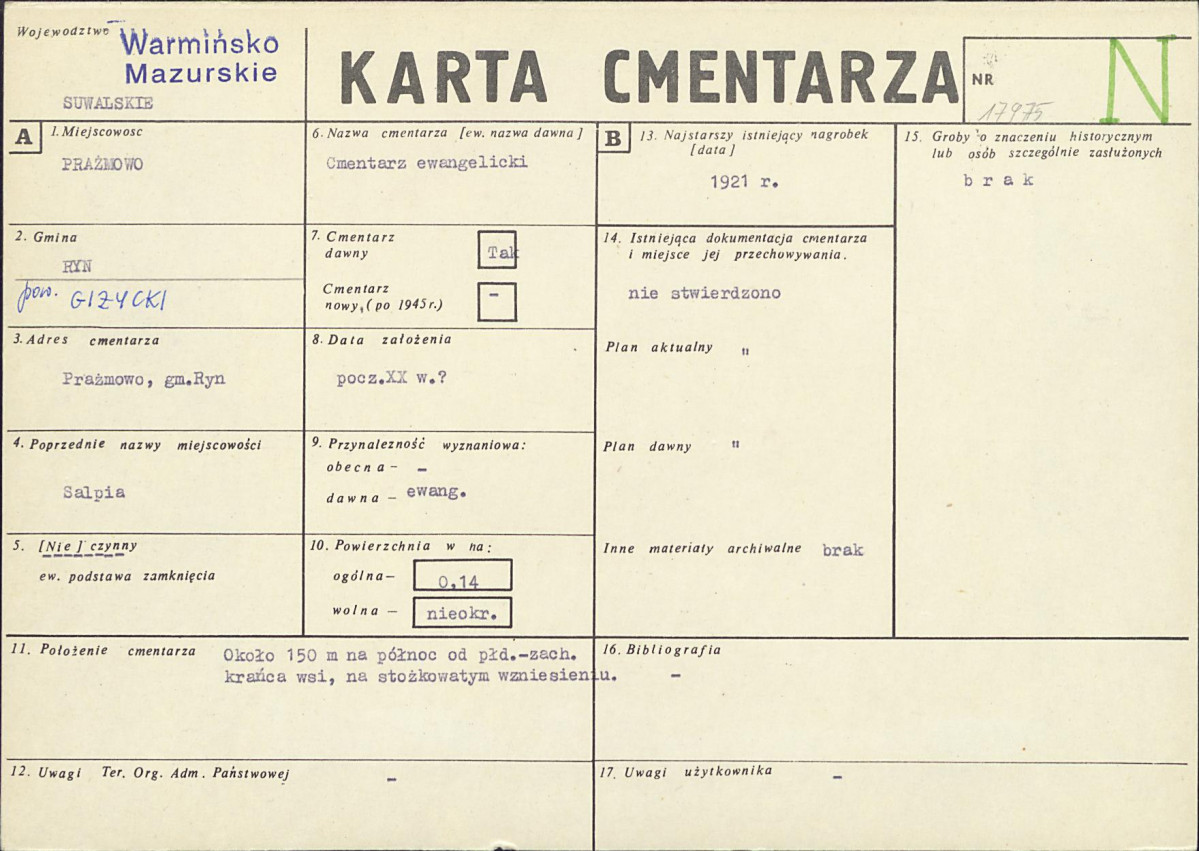 Karta cmentarza, skan nr 1