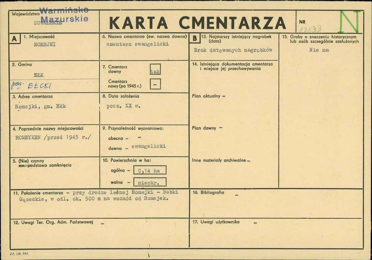 Karta cmentarza, skan nr 1