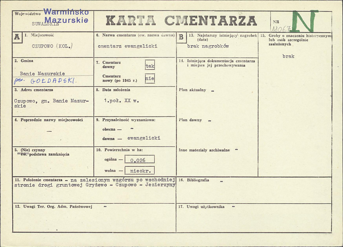 Karta cmentarza, skan nr 1