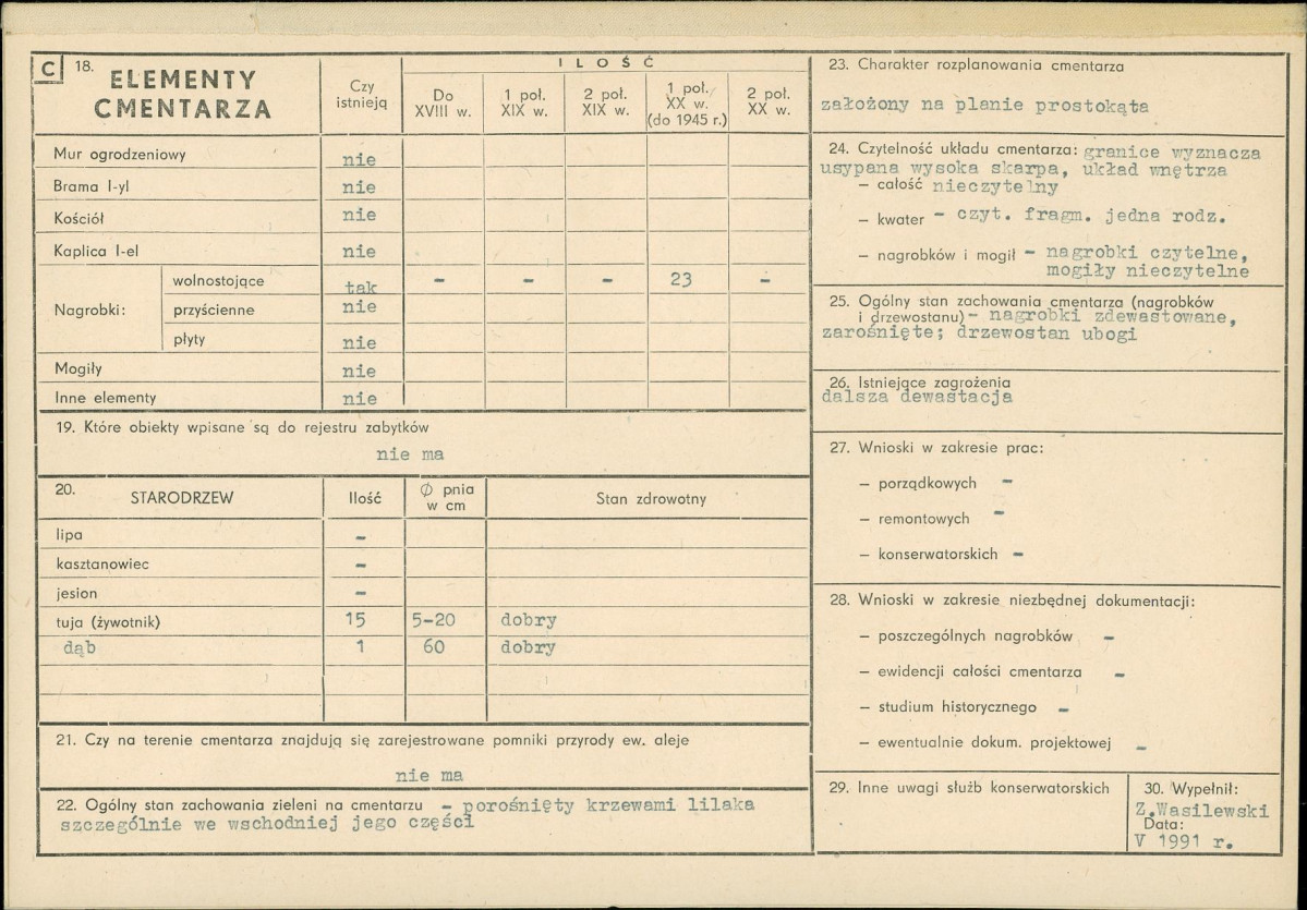 Karta cmentarza, skan nr 2
