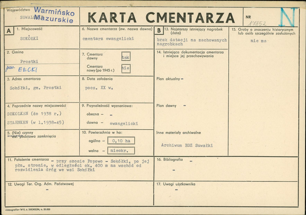 Karta cmentarza, skan nr 1
