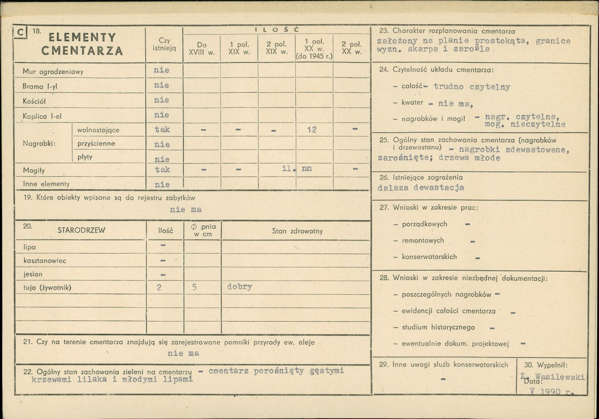 Karta cmentarza, skan nr 2
