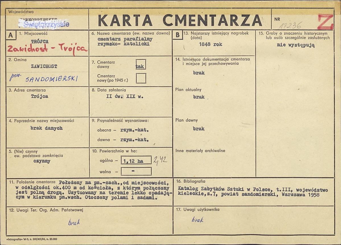Karta cmentarza, skan nr 1