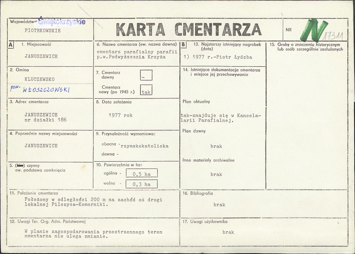 Karta cmentarza, skan nr 1