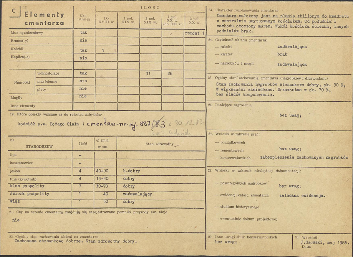 KC - Karta cmentarza, skan nr 2