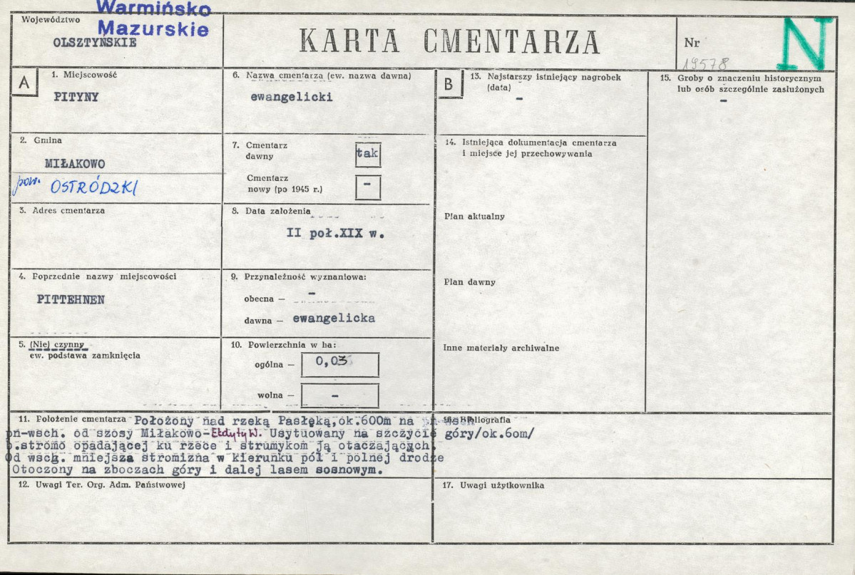 Karta cmentarza, skan nr 1