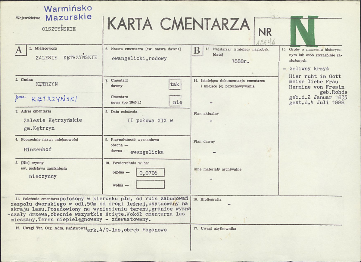Karta cmentarza, skan nr 1