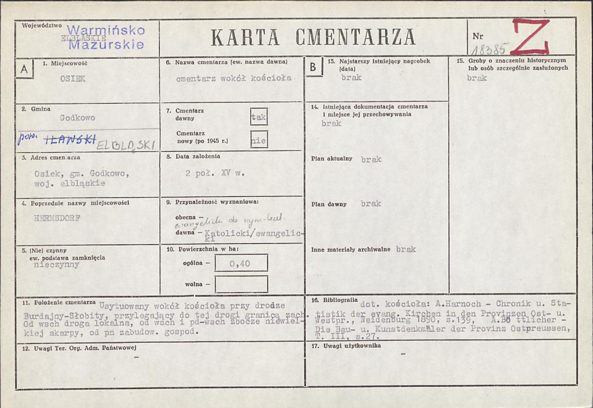 Karta cmentarza, skan nr 1