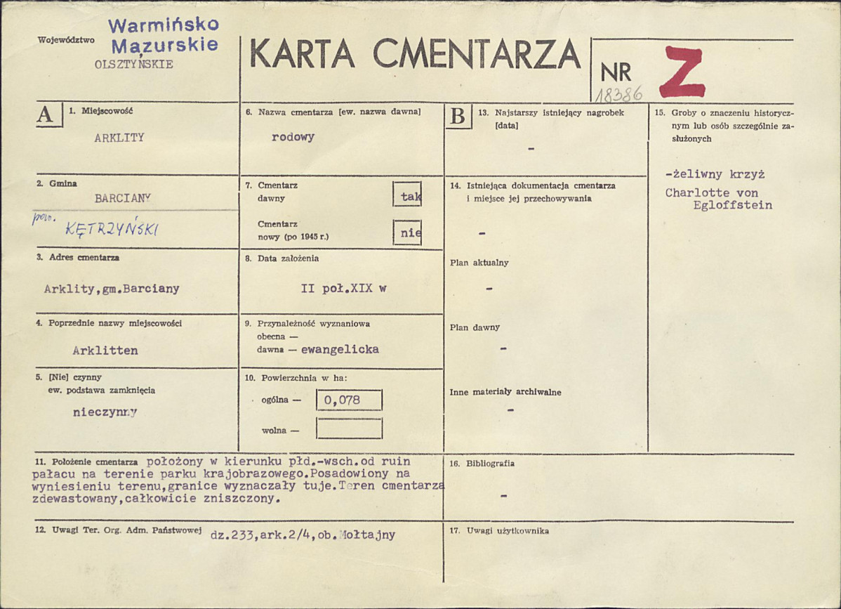 Karta cmentarza, skan nr 1
