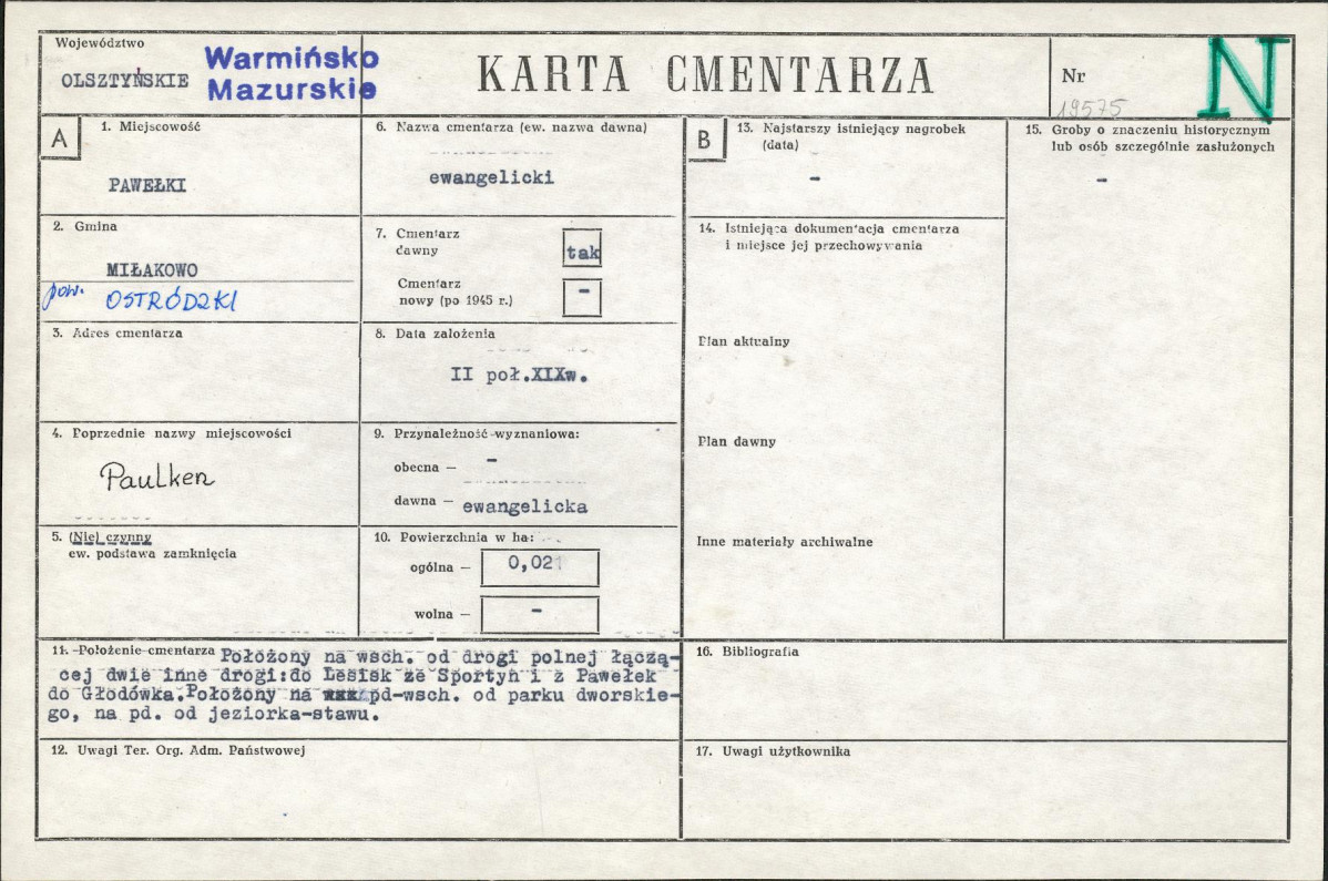 Karta cmentarza, skan nr 1