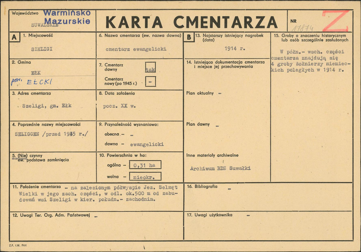 Karta cmentarza, skan nr 1