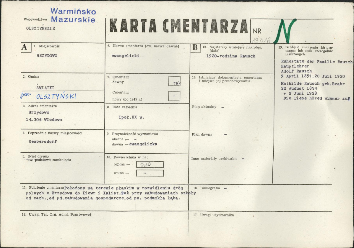 Karta cmentarza, skan nr 1