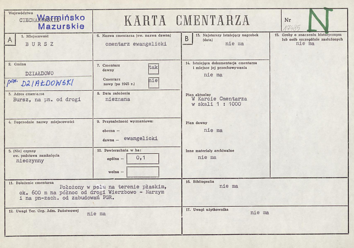 Karta cmentarza, skan nr 1