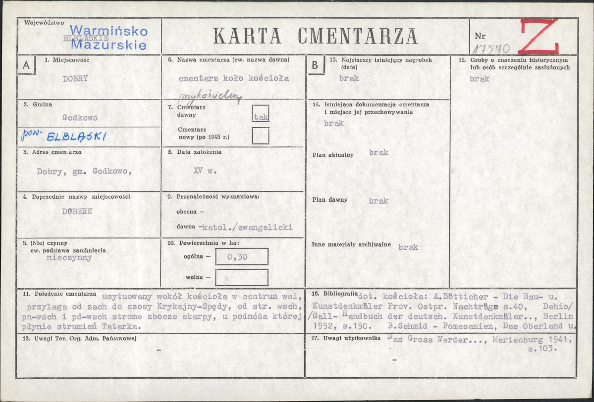 Karta cmentarza, skan nr 1