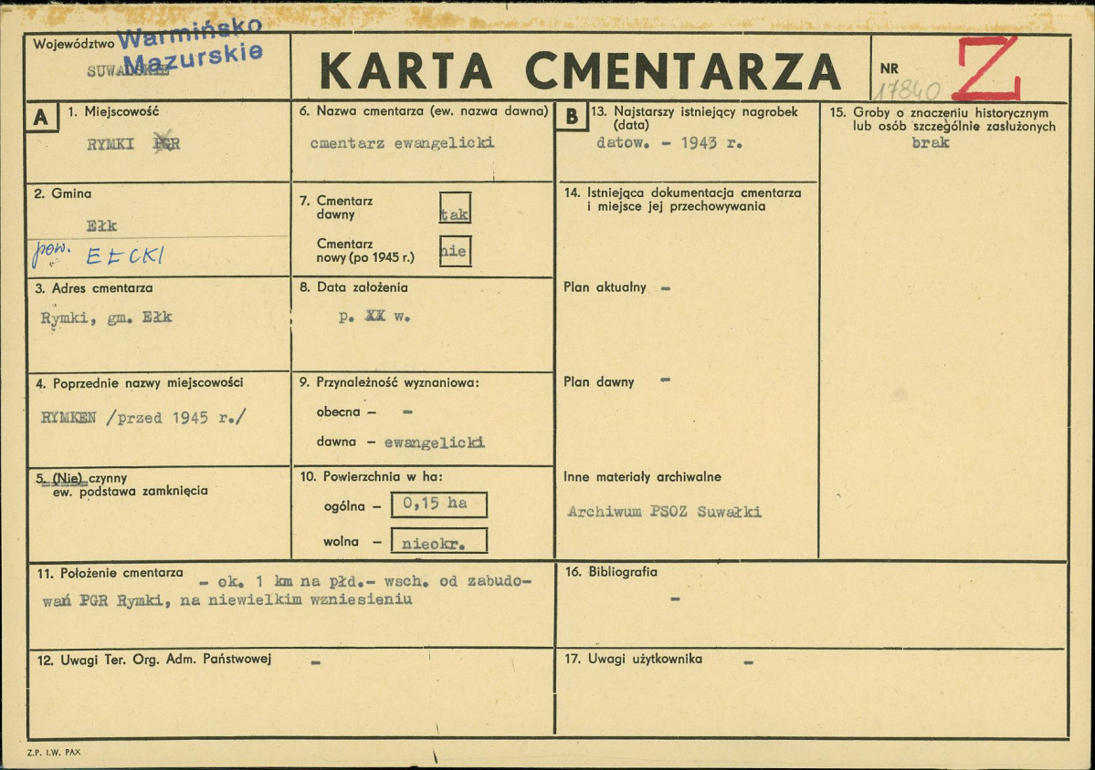 Karta cmentarza, skan nr 1