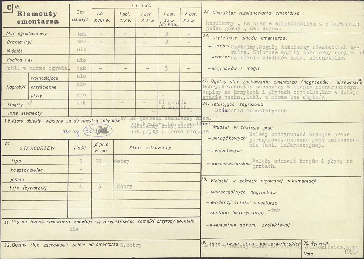 Karta cmentarza, skan nr 2