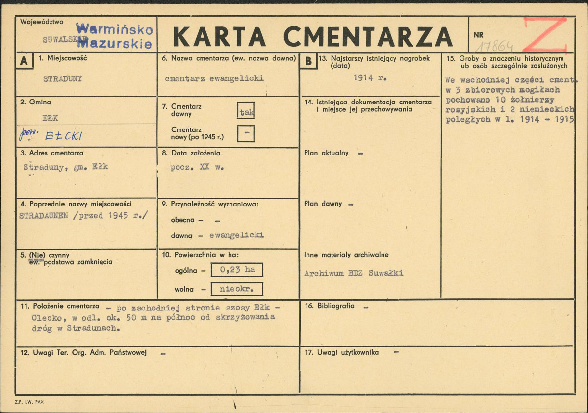 Karta cmentarza, skan nr 1