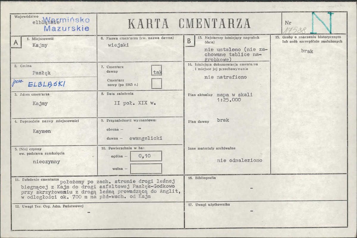 Karta cmentarza, skan nr 1