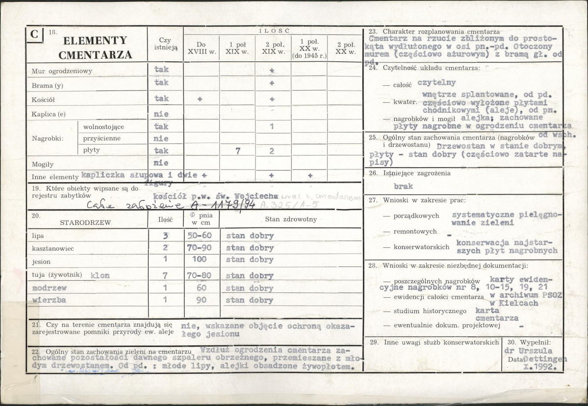 Karta cmentarza, skan nr 2