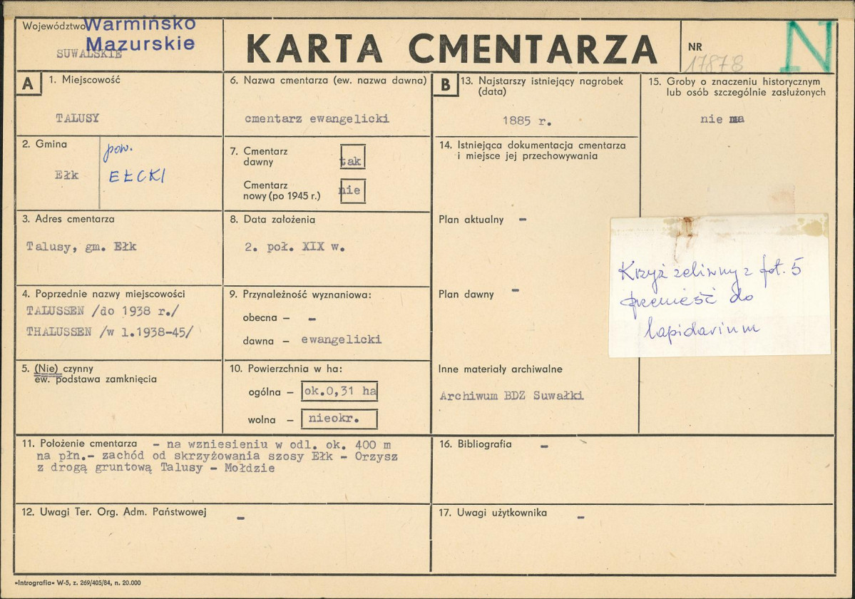 Karta cmentarza, skan nr 1