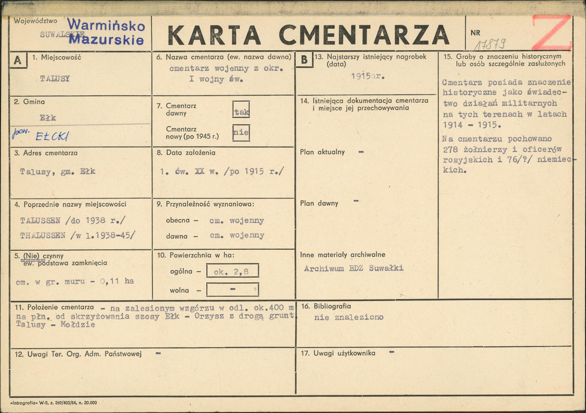 Karta cmentarza, skan nr 1