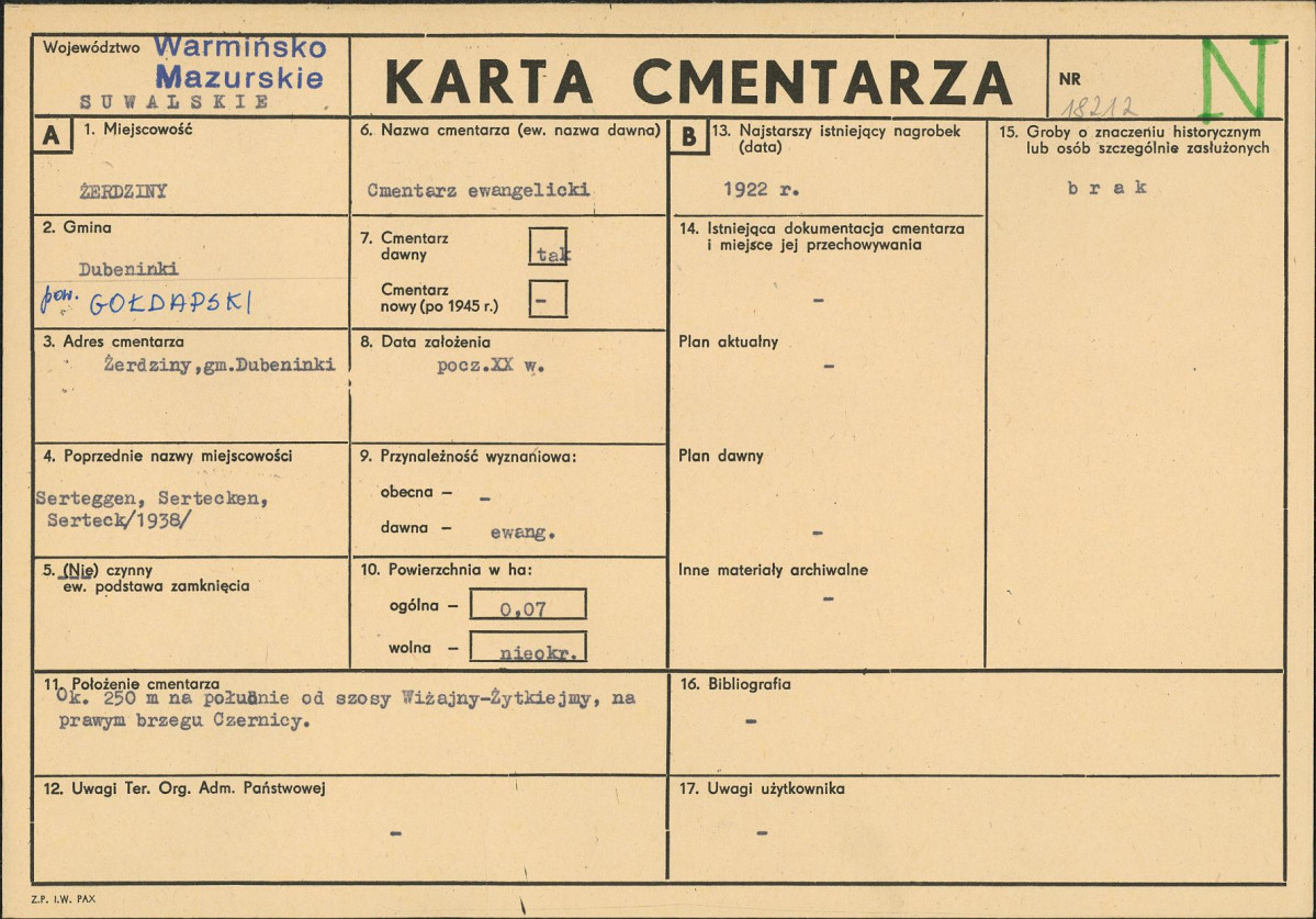 Karta cmentarza, skan nr 1