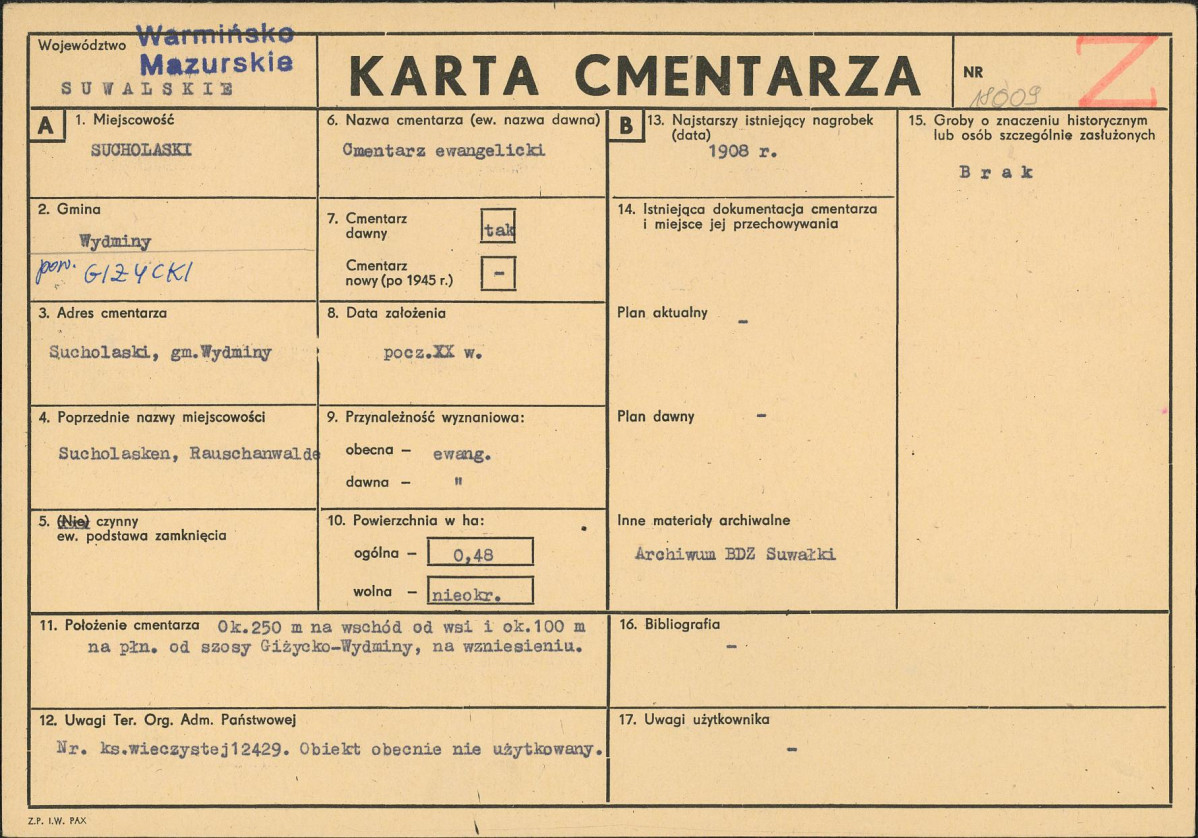 Karta cmentarza, skan nr 1
