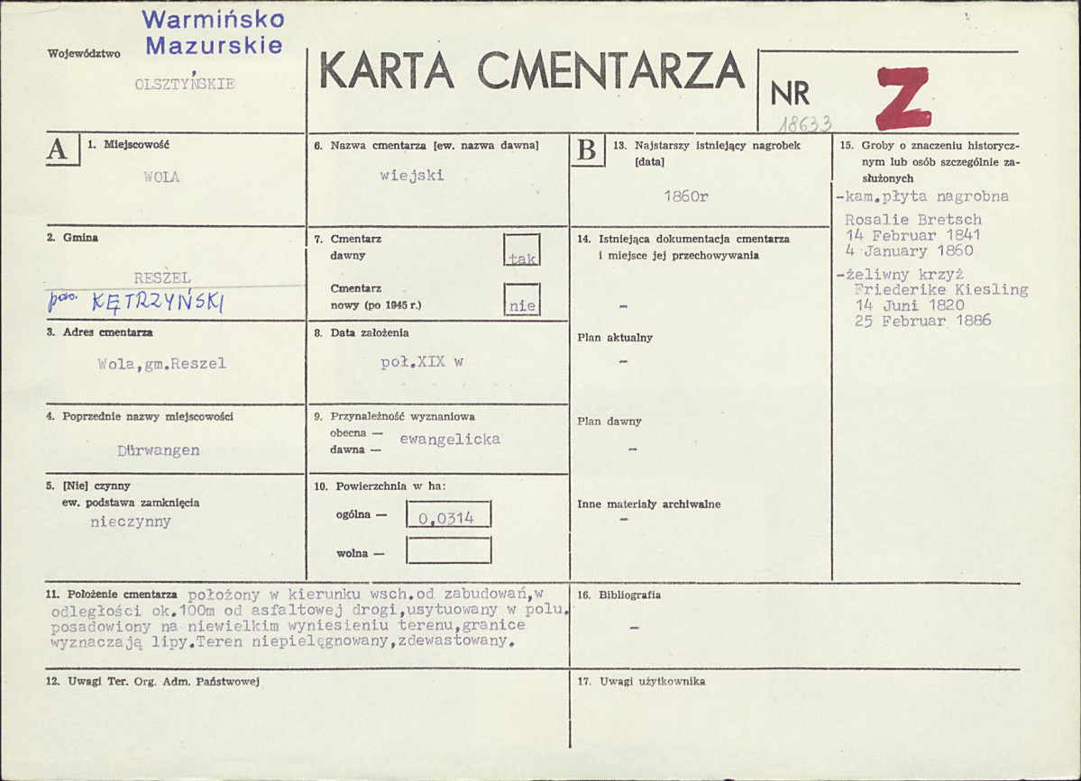 Karta cmentarza, skan nr 1