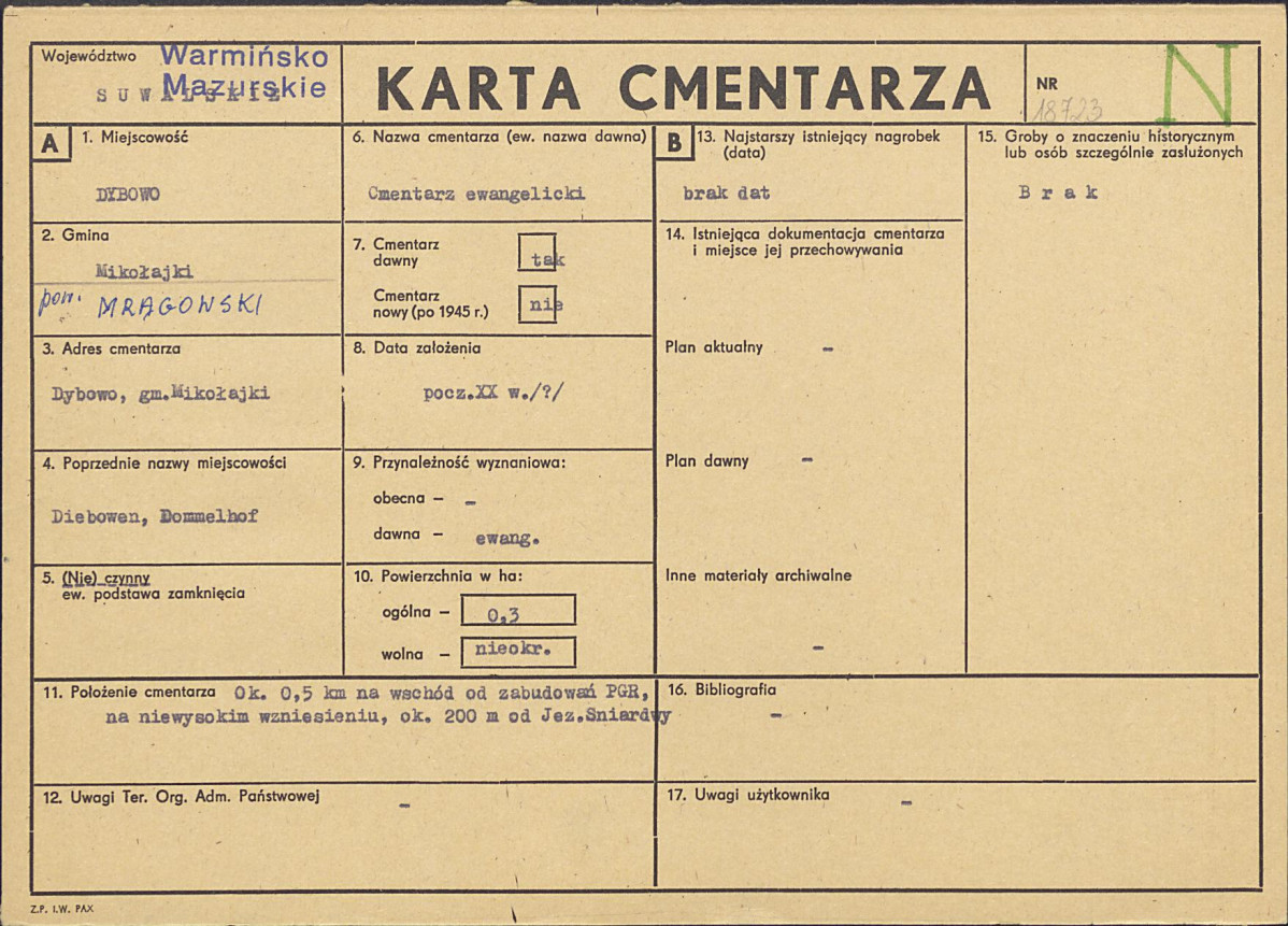 Karta cmentarza, skan nr 1