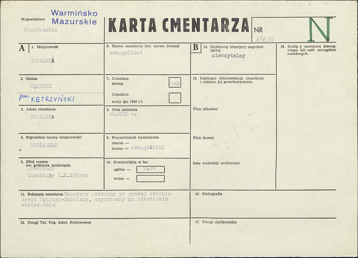 Karta cmentarza, skan nr 1
