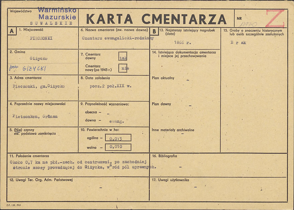 Karta cmentarza, skan nr 1