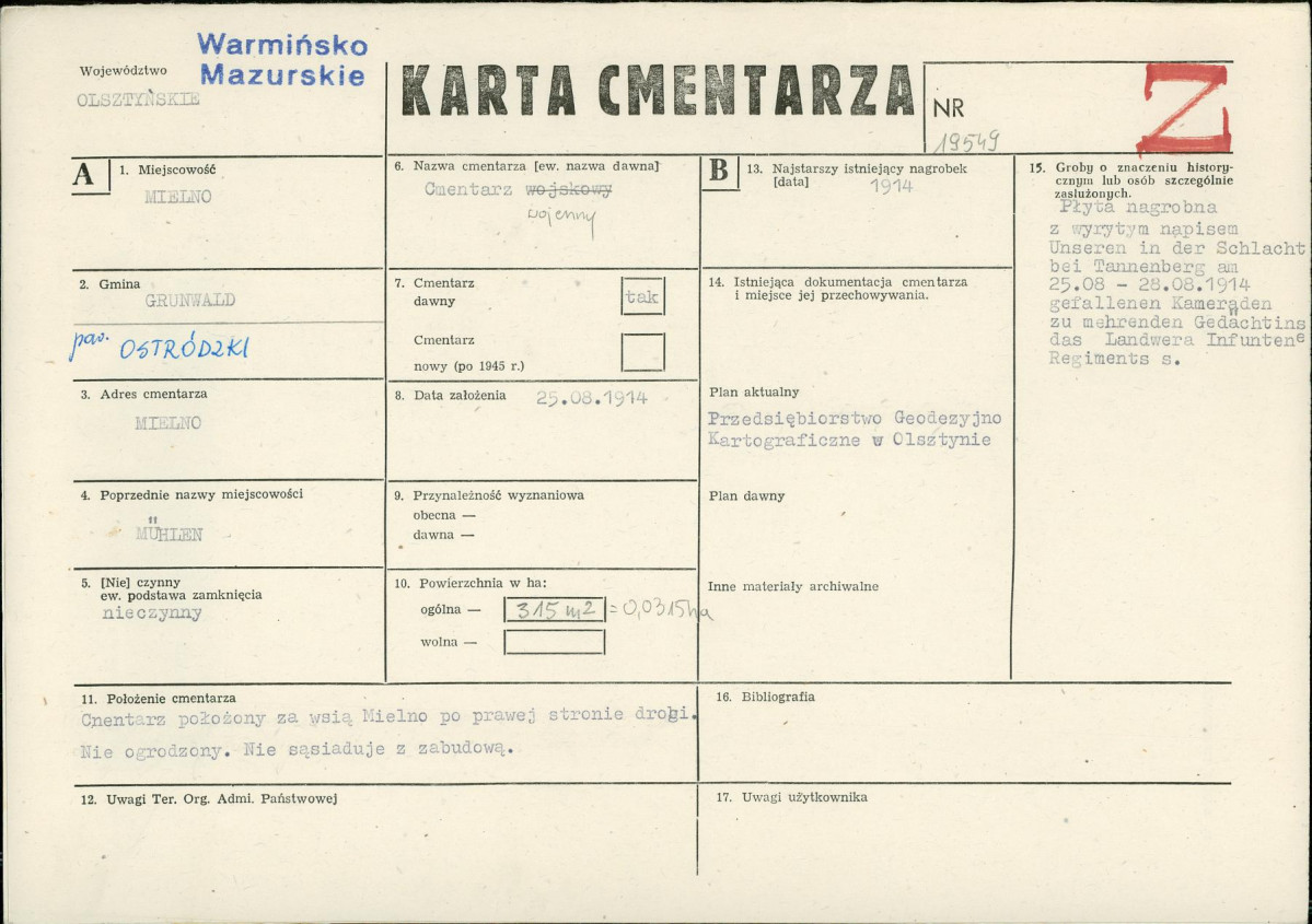 Karta cmentarza, skan nr 1